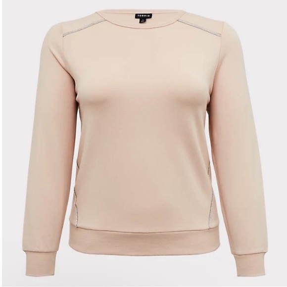 ✨torrid light pink jewel trim sweatshirt✨ - Picture 3 of 9